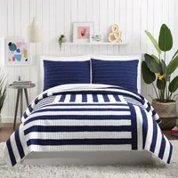 Makers Collective Block Stripe 3-pc. Reversible Quilt Set