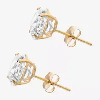 3 1/4 CT. T.W. Lab Created White Cubic Zirconia 10K Gold 8mm Round Stud Earrings