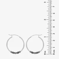 Sterling Silver 1 Inch Hoop Earrings