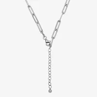 Paris 1901 By Charles Garnier Womens 17 Inch White Cubic Zirconia Sterling Silver Link Necklace