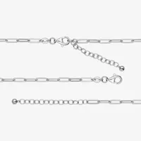 Paris 1901 By Charles Garnier Womens 17 Inch White Cubic Zirconia Sterling Silver Link Necklace