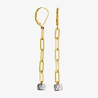 Paris 1901 By Charles Garnier White Cubic Zirconia 18K Gold Over Silver Drop Earrings