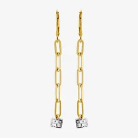 Paris 1901 By Charles Garnier White Cubic Zirconia 18K Gold Over Silver Drop Earrings