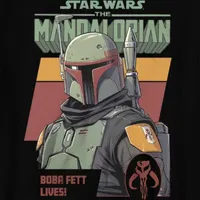 Disney Collection Little & Big Boys The Mandalorian Crew Neck Short Sleeve Star Wars Graphic T-Shirt