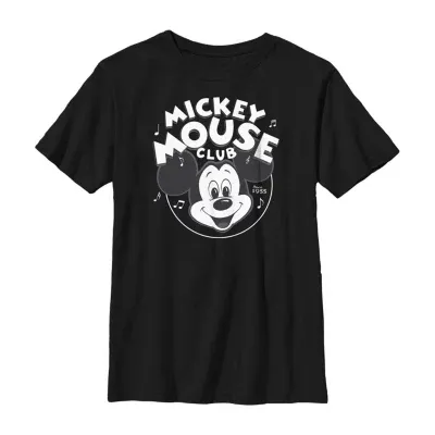 Disney Collection Little & Big Boys D100 Crew Neck Short Sleeve Mickey Mouse Graphic T-Shirt