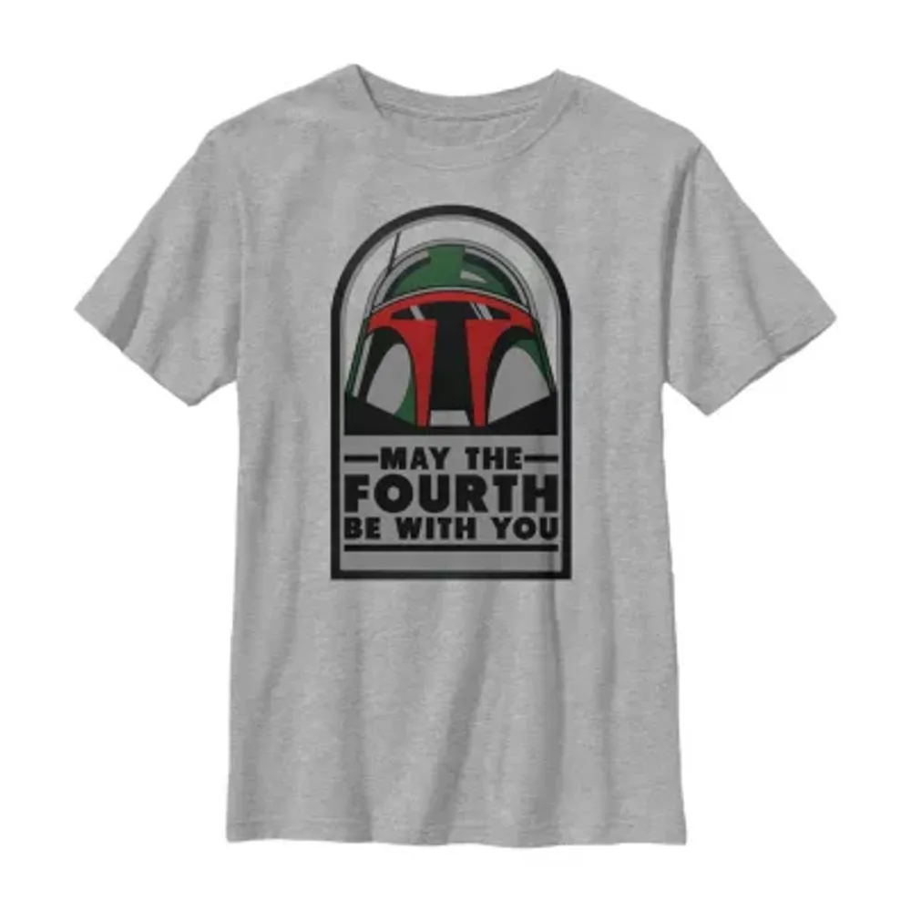 Little & Big Boys May The 4th Crew Neck Short Sleeve Star Wars Graphic T-Shirt