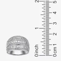 Womens 2 CT. T.W. Cubic Zirconia Sterling Silver Dome Cocktail Ring