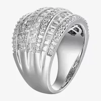 Womens 2 CT. T.W. Cubic Zirconia Sterling Silver Dome Cocktail Ring