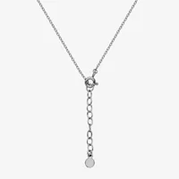 DiamonArt® Womens White Cubic Zirconia Sterling Silver Cross Y Necklace