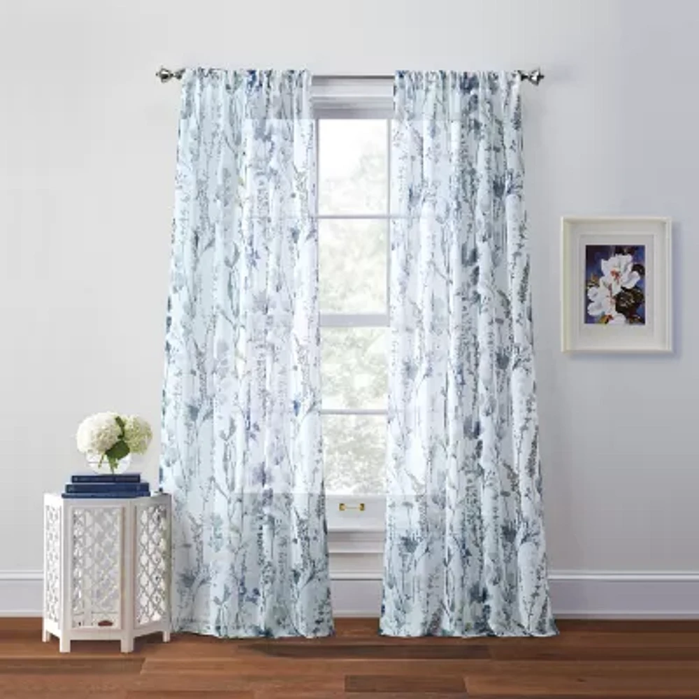 Peri Home Aphrodite Sheer Rod Pocket Set of 2 Curtain Panel