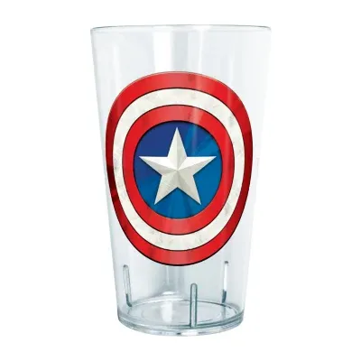 Disney Collection Marvel Captain America Shinyshield 24 Oz Tritan Cup 4pc Set