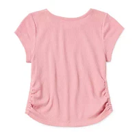 Thereabouts Little & Big Girls Round Neck Short Sleeve T-Shirt