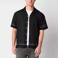 Arizona Mens Short Sleeve Button-Up Shirt