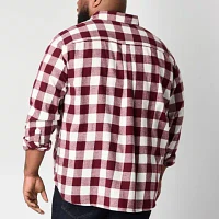 St. John's Bay Big and Tall Mens Classic Fit Long Sleeve Flannel Shirt