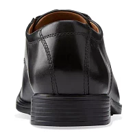 Clarks® Tilden Mens Leather Cap-Toe Dress Shoes