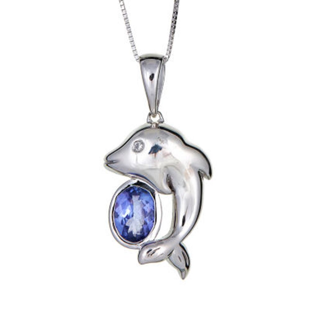 LIMITED QUANTITIES Genuine Oval Tanzanite Sterling Silver Pendant