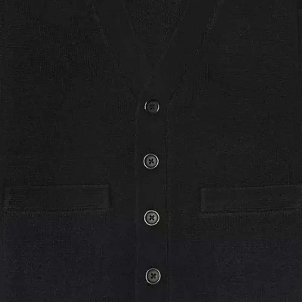 French Toast Little & Big Boys V Neck Long Sleeve Cardigan