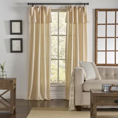 Mercantile Drop Cloth Rod Pocket Light-Filtering Set of 2 Curtain Panels