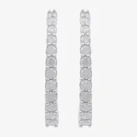 1/2 CT. T.W. Mined White Diamond 10K Gold 18mm Hoop Earrings