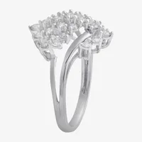 Womens 1 CT. T.W. Natural White Diamond 10K Gold Cluster Cocktail Ring