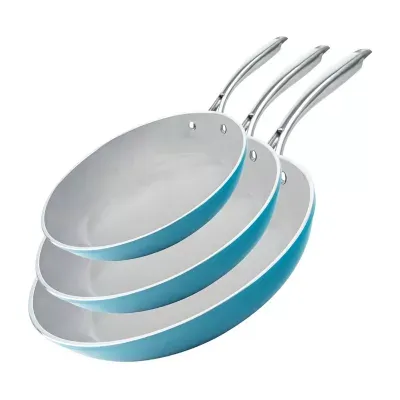 Gotham Steel 3-Pc. Nonstick With Stay Cool Handles 3-pc. Dishwasher Safe Non-Stick Frying Pan