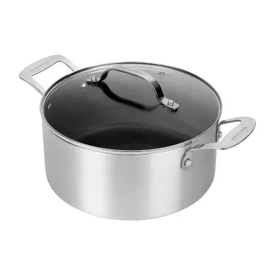 Granitestone Silver 5-Qt. Nonstick With Tempered Glass Lid Dishwasher Safe Non-Stick Stockpot