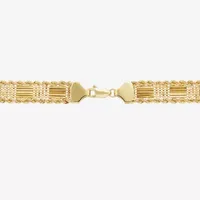 10K Gold 7.5 Inch Hollow Link Bracelet