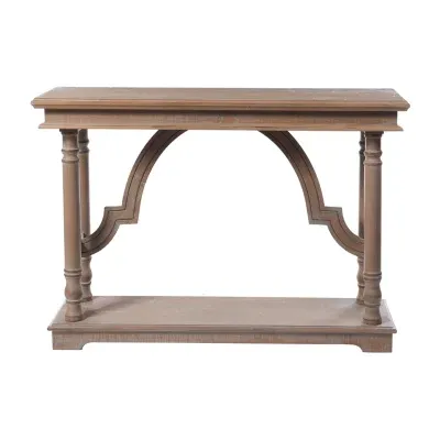 StyleCraft Gray Wash Wood Trestle Console Table