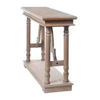 StyleCraft Gray Wash Wood Trestle Console Table