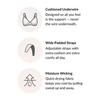 Glamorise Low Cut WonderWire® Lace Underwire Bra- 1240