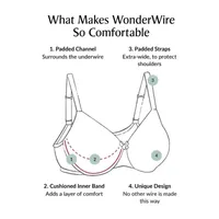 Glamorise Low Cut WonderWire® Lace Underwire Bra- 1240