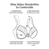 Glamorise Front-Closure Smoothing WonderWire® Underwire Bra-1247