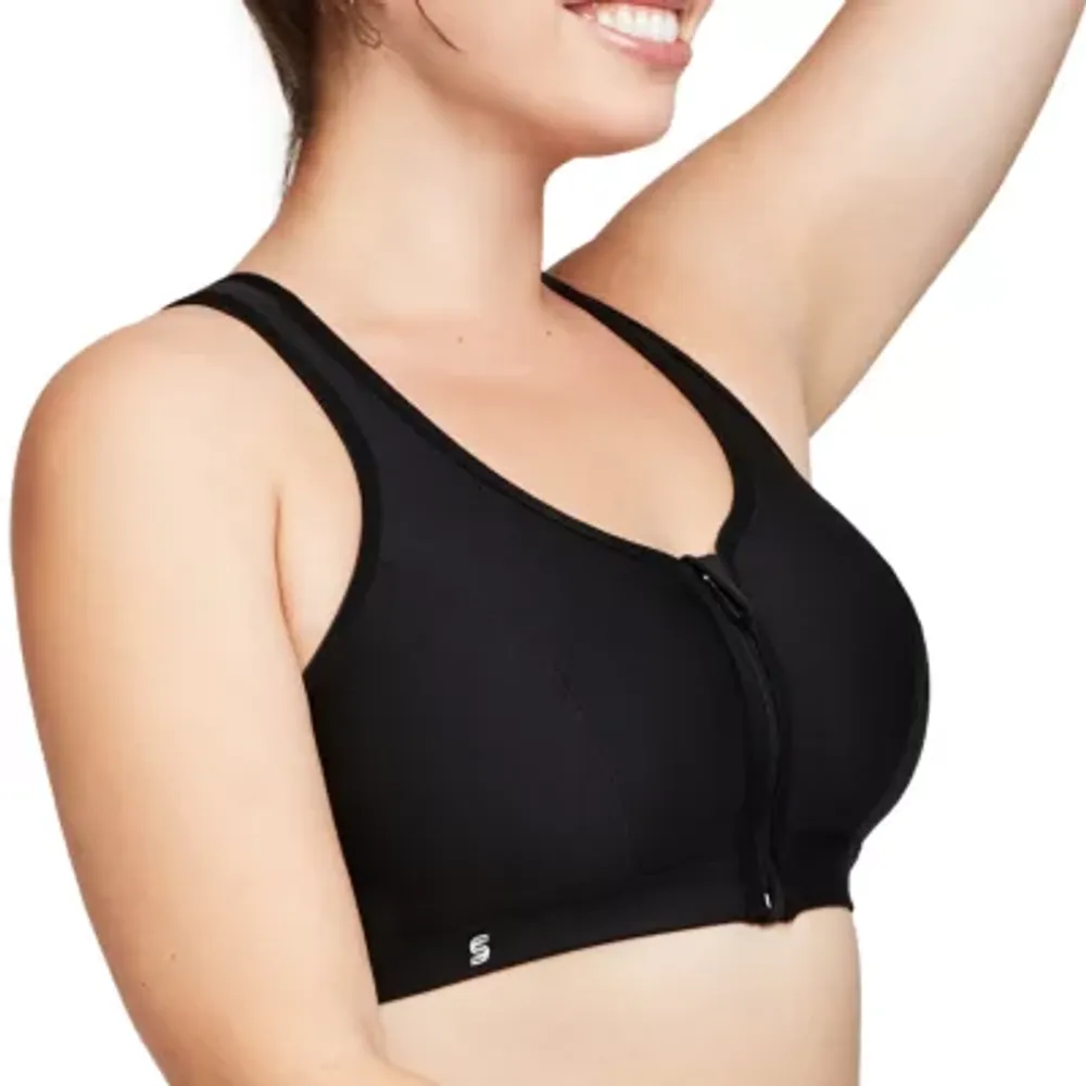 Glamorise® Zip Up Front Closure Sports Bra -9266