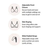 Glamorise MagicLift® Natural Shape Front-Closure Wirefree Bra-1210