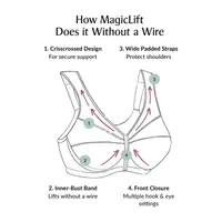 Glamorise MagicLift® Natural Shape Front-Closure Wirefree Bra-1210