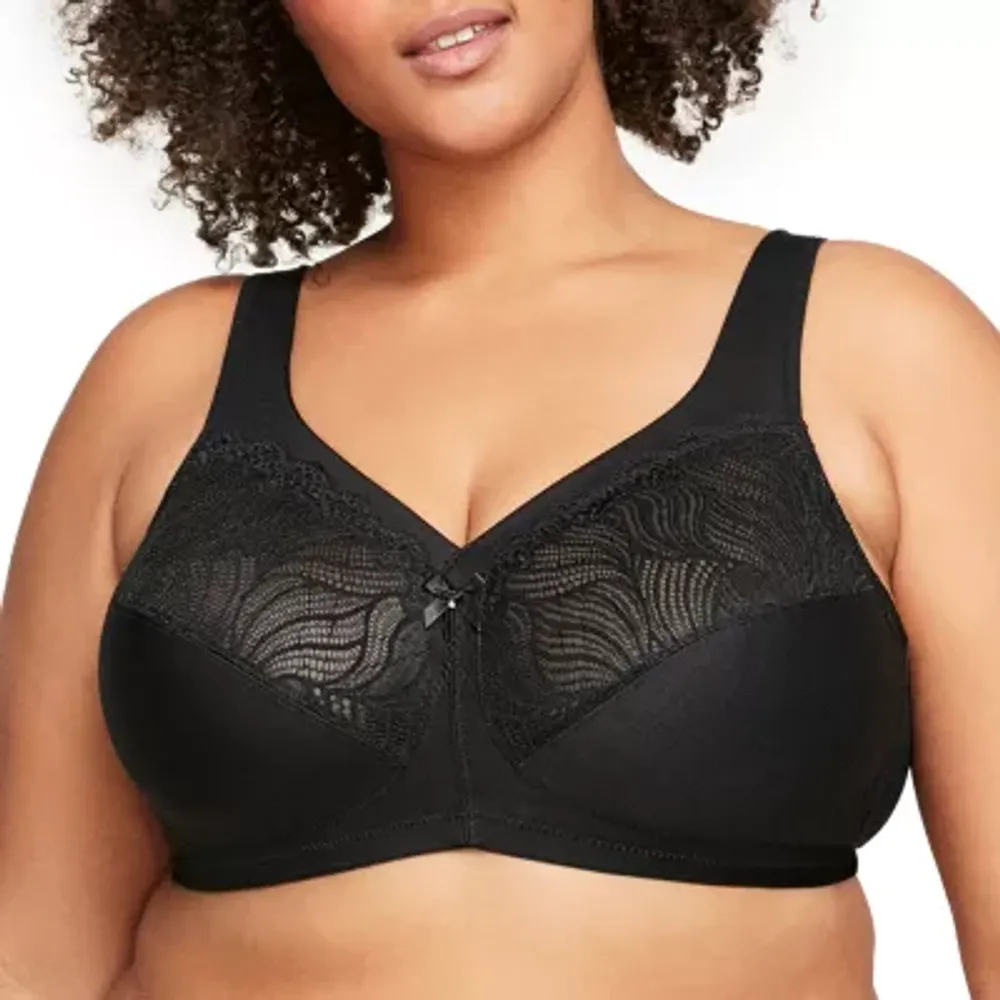 Glamorise Bramour Gramercy Luxe Lace Wire-Free Bralette - Black