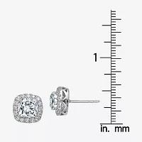 True Light 2 1/2 CT. T.W. Lab Created White Moissanite 14K White Gold 9.6mm Stud Earrings