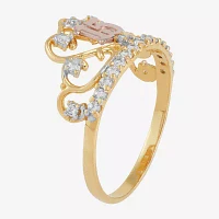 Tesoro™ Cubic Zirconia 14K Two-Tone 15 Quinceanera Ring