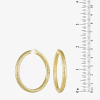 14K Yellow Gold Diamond-Cut 50mm Hoop Earrings