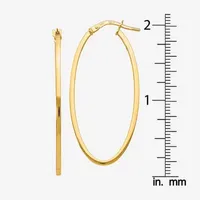 Made in Italy 14K Gold 40mm Oval Hoop Earrings