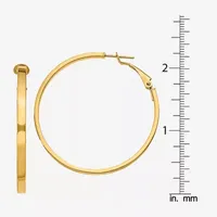 Made in Italy 14K Gold 40mm Round Hoop Earrings