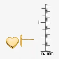 Made in Italy 14K Gold 9mm Heart Stud Earrings