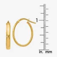 Made in Italy 14K Gold 22mm Oval Hoop Earrings