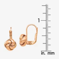 Made in Italy 14K Rose Gold Knot Drop Earrings