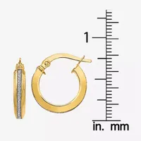 Made in Italy 14K Gold 14mm Hoop Earrings