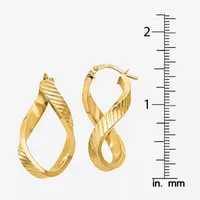 Made in Italy 14K Gold 38mm Oval Hoop Earrings