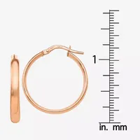 Made in Italy 10K Rose Gold 23.5mm Hoop Earrings