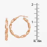 Made in Italy 10K Rose Gold 27mm Hoop Earrings