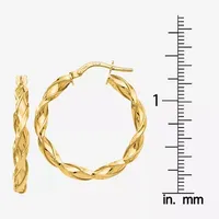 Made in Italy 10K Gold 25mm Hoop Earrings