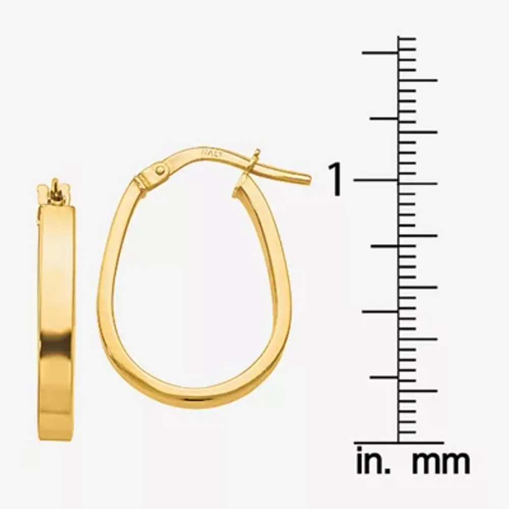 Made in Italy 10K Gold 22mm Hoop Earrings